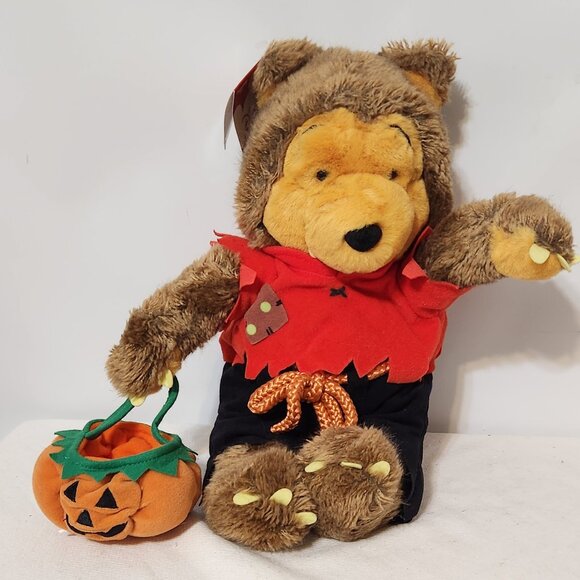 Disney Store Winnie The Pooh Werewolf 12" Plush Stuffed Animal Halloween W/Tags - Picture 1 of 4